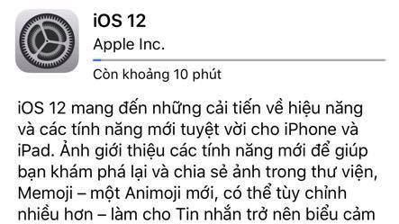 Nguoi dung iPhone, iPad Viet Nam da co the tai ve iOS 12