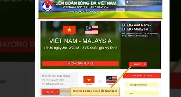 Mua ve xem tran chung ket AFF Suzuki Cup 2018 qua mang nhu the nao?