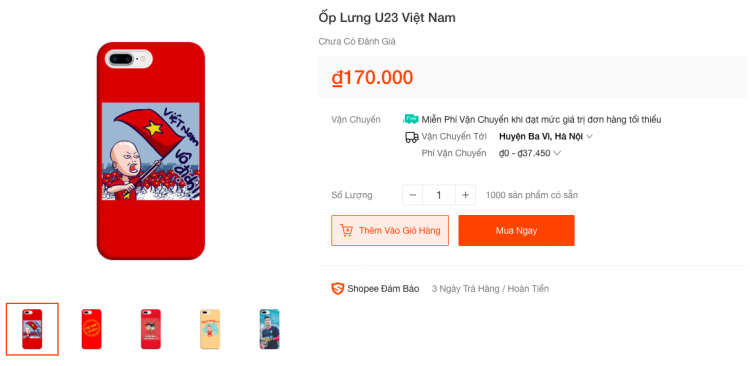 Op lung smartphone in hinh co vu doi tuyen Viet Nam dat khach