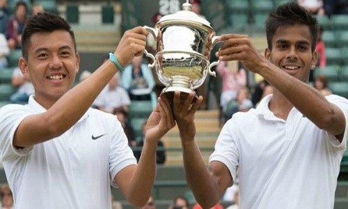 Ly Hoang Nam bat ngo vo dich doi nam tre Wimbledon 2015
