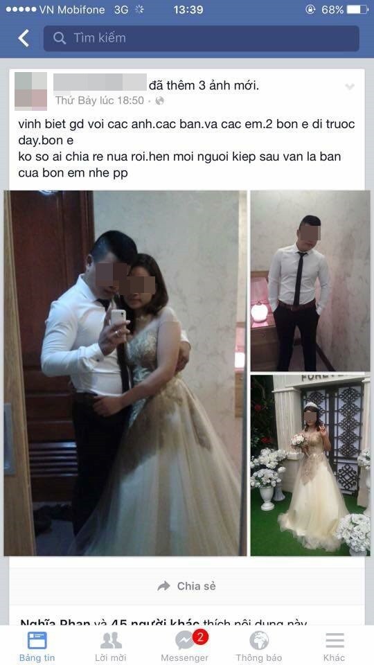 Cap doi tu tu sau chup anh cuoi de 