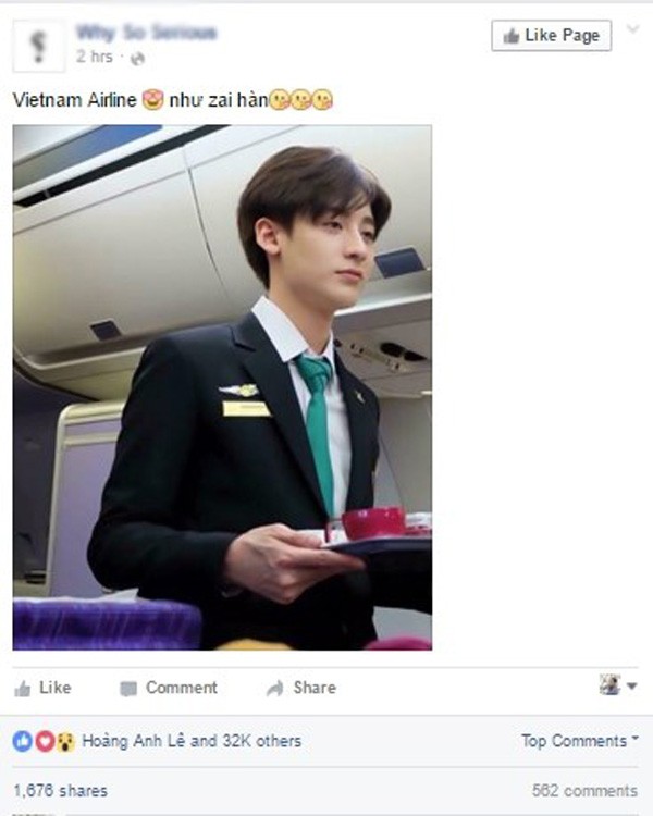 Su that ve trai dep hang khong Vietnam Airline gay bao