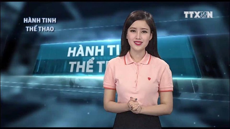 MC kenh truyen hinh Thong Tan Xa vua xinh dep vua da tai