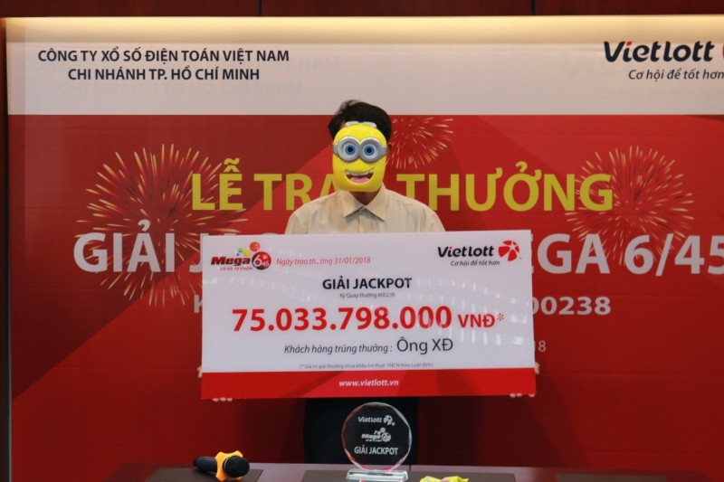 Người trúng Vietlott 75 tỷ tặng đội tuyển U23 Việt Nam 100 triệu