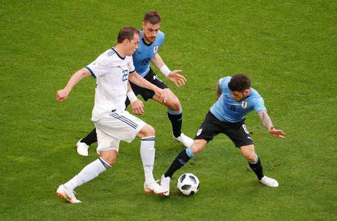 Truc tiep Nga 0-3 Uruguay: Thang 