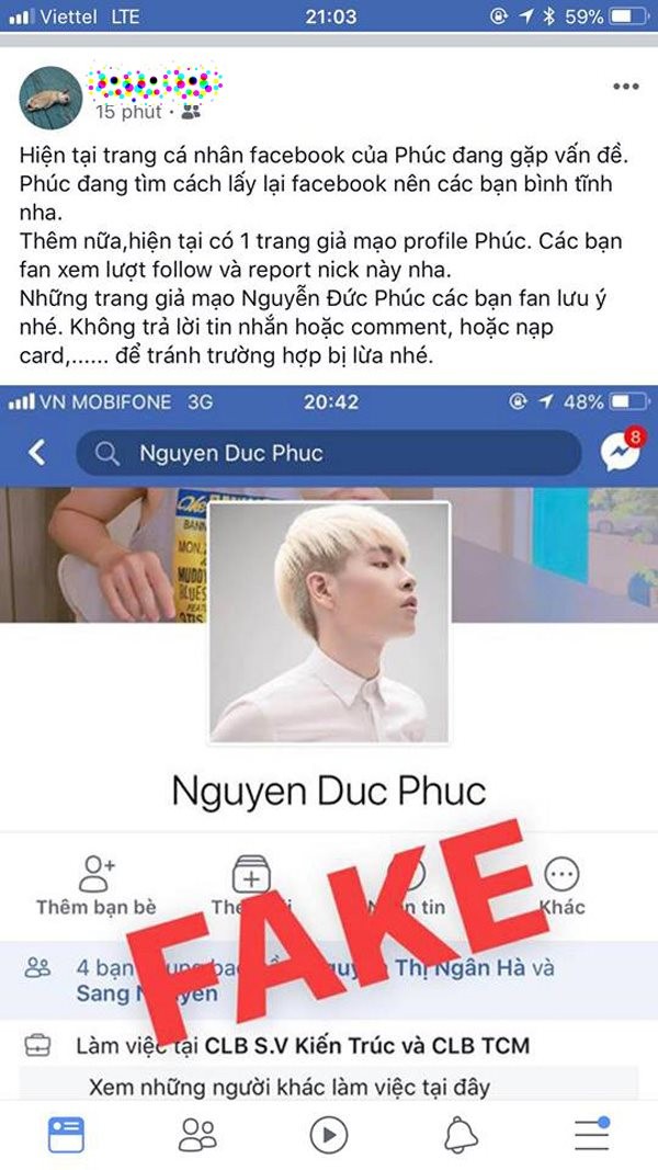 Ong chu Facebook bi 