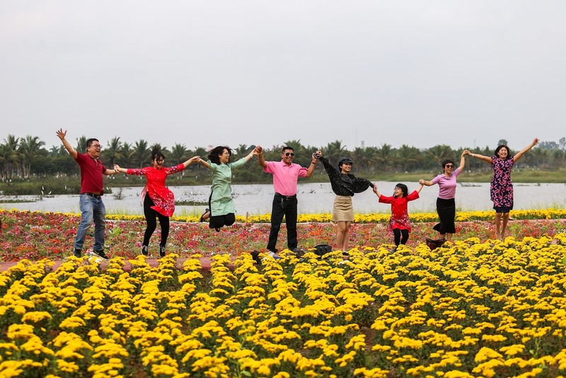 Le hoi hoa xuan Ecopark: Khong hop gia dinh tre nho, gia ca dat 