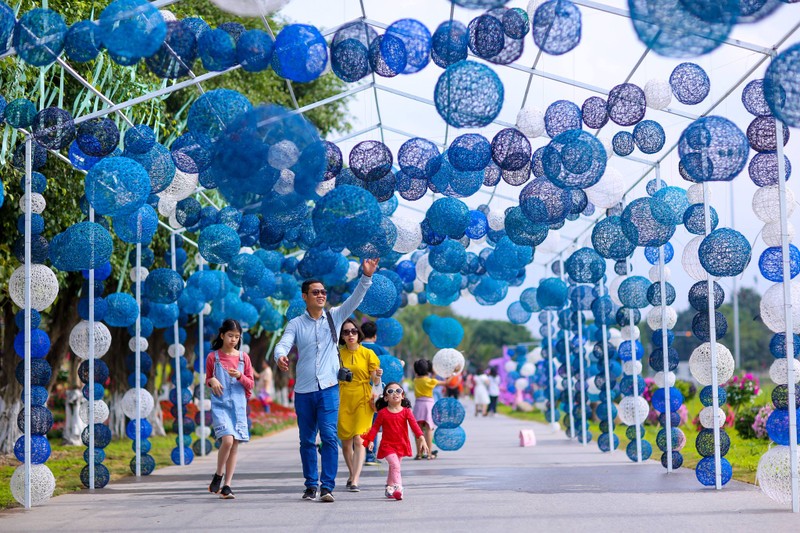 Le hoi hoa xuan Ecopark: Khong hop gia dinh tre nho, gia ca dat 