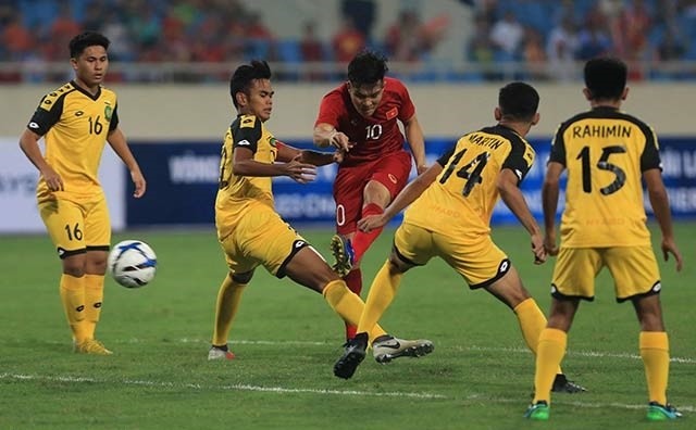 Doi tuyen U23 Viet Nam dai thang 6-0 truoc U23 Brunei