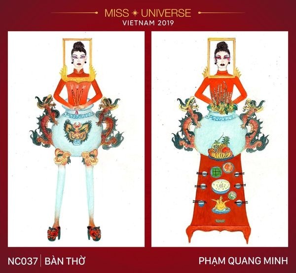 Thiet ke trang phuc cho Hoang Thuy du Miss Universe gay tranh cai du doi