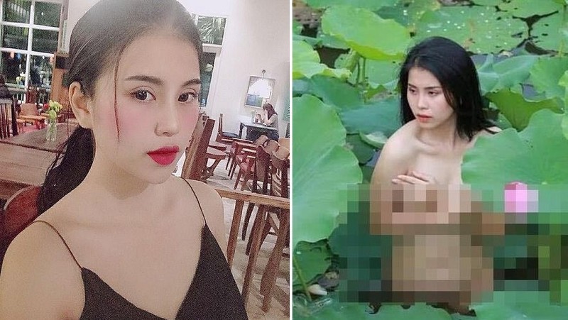 Sau khi doa “bao” cong an, co gai nude chup anh sen lai tiet lo 