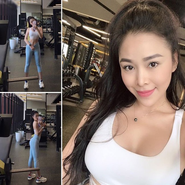 Dan hot girl phong gym body 