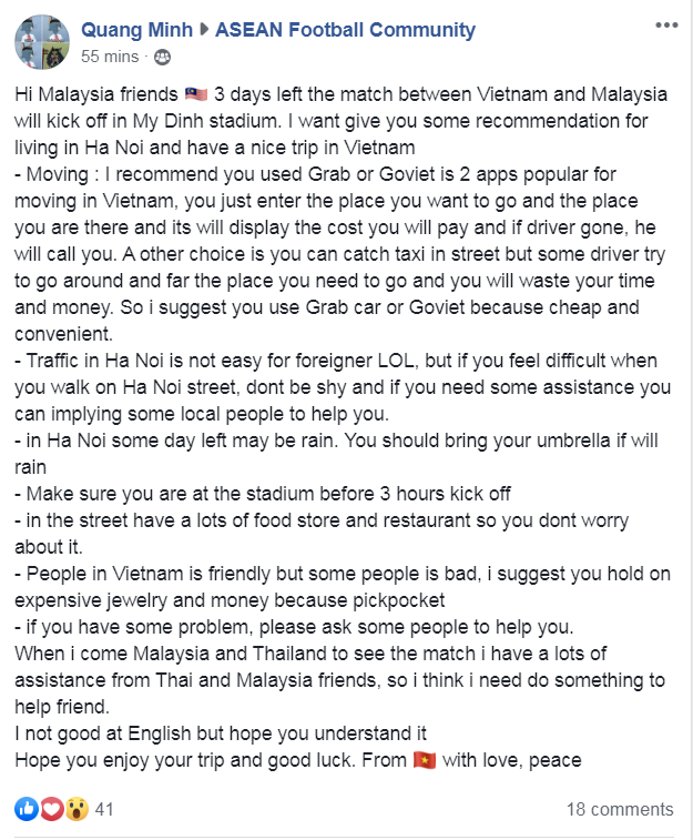 Truoc tran dai chien voi Malaysia, CDV tuyen Viet Nam co hanh dong “sieu dep“