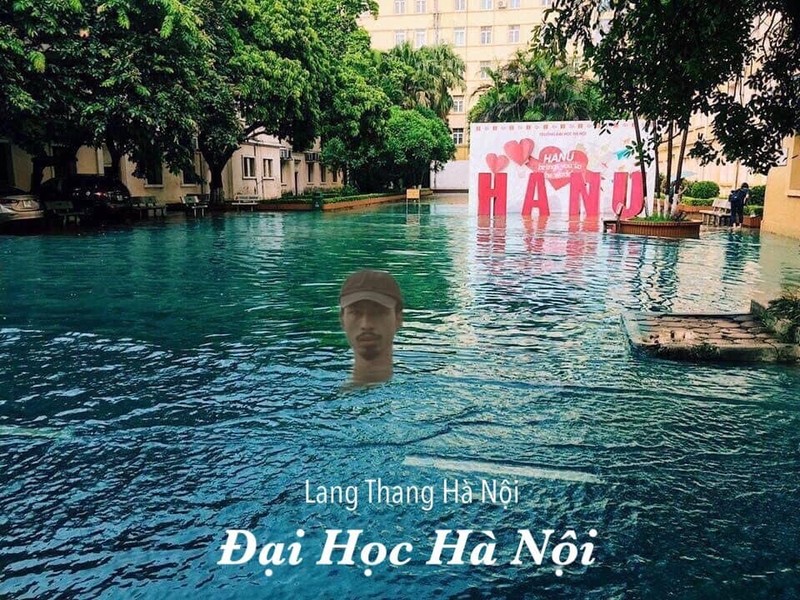 Ha Noi ngap nuoc, san cac truong dai hoc lon bong bi che anh-Hinh-2