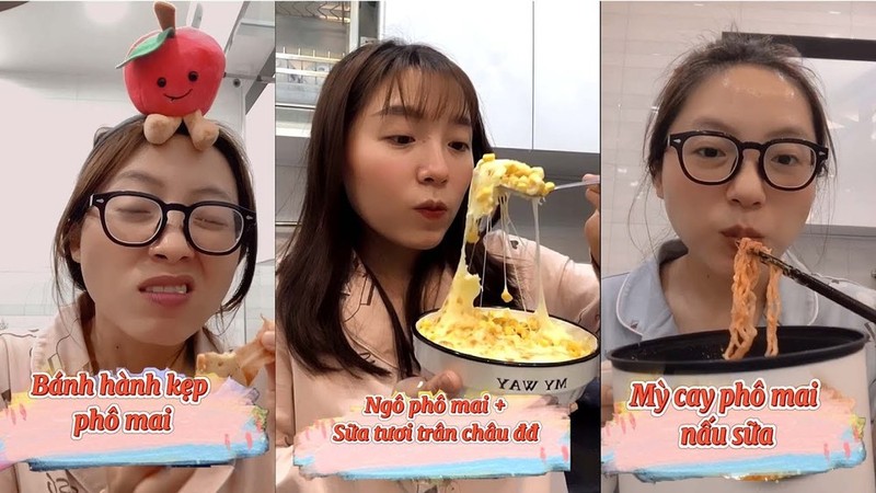 Food TikToker Pit Ham An, co gai Hai Phong voi khoanh khac 