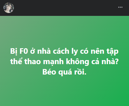 Netizen ban luan: “Bi F0 co nen tap luyen the thao manh khong?”