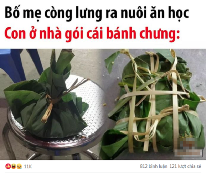 Tham hoa banh chung mua Tet, nhin la muon chay mat dep