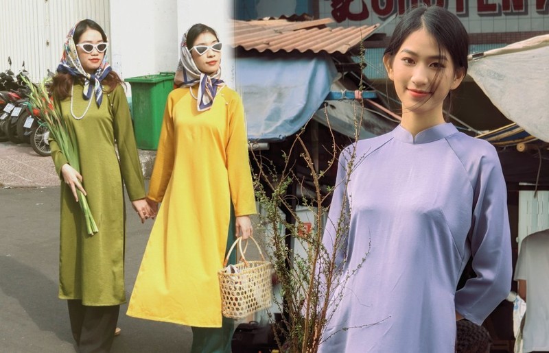 Gioi tre du trend dien ao dai xua don Tet dac sac mien che