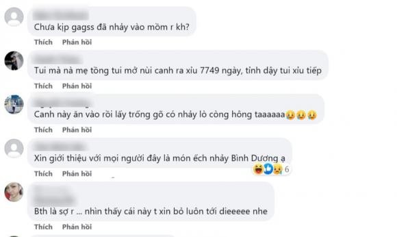 Nau canh ech dong, co gai khien nha ban trai 