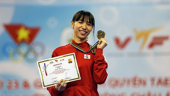 Thanh tich cua Truong Thi Kim Tuyen, vo si danh bai DKVD Taekwondo the gioi