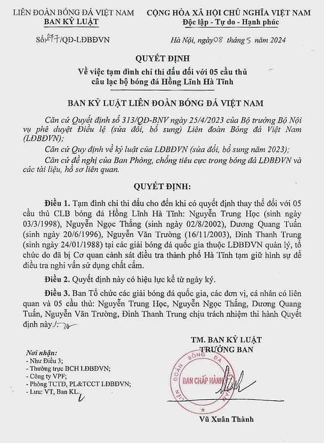 Dinh Thanh Trung va dong doi bi nghi dung ma tuy, an phat tu VFF-Hinh-2