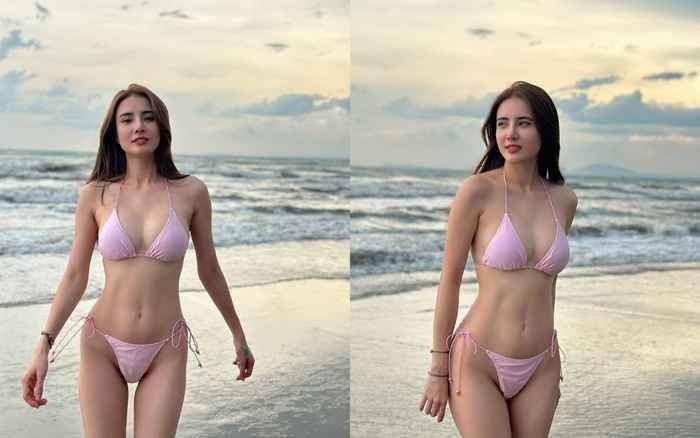 Em gai Cong Vinh dien bikini nho xiu lai lan nua dot mat netizen