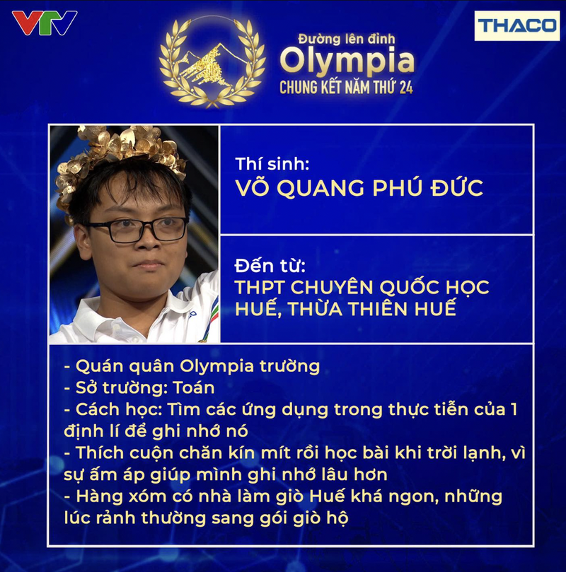 Profile khung cua nha DKVD Duong Len Dinh Olympia 2024 den tu Hue-Hinh-2