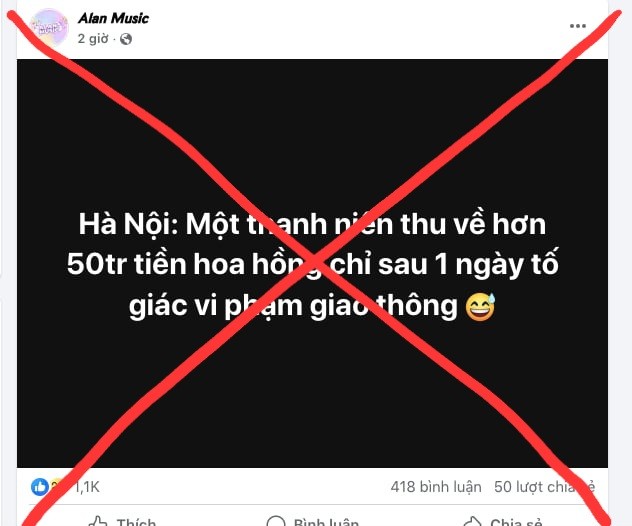 Nhieu Fanpage dua fake news “1 nguoi duoc thuong vi bao vi pham giao thong“-Hinh-3