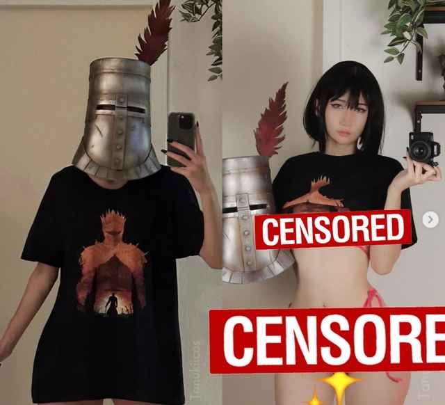 Cosplay Dark Souls, gai xinh len do khien nguoi xem me man