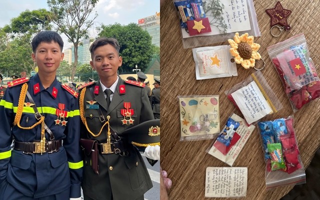 Chien si tham gia dieu binh, dieu hanh 30/4 khoe qua 