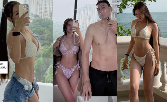 Vo thu mon Dang Van Lam dan dau duong dua bikini mua he