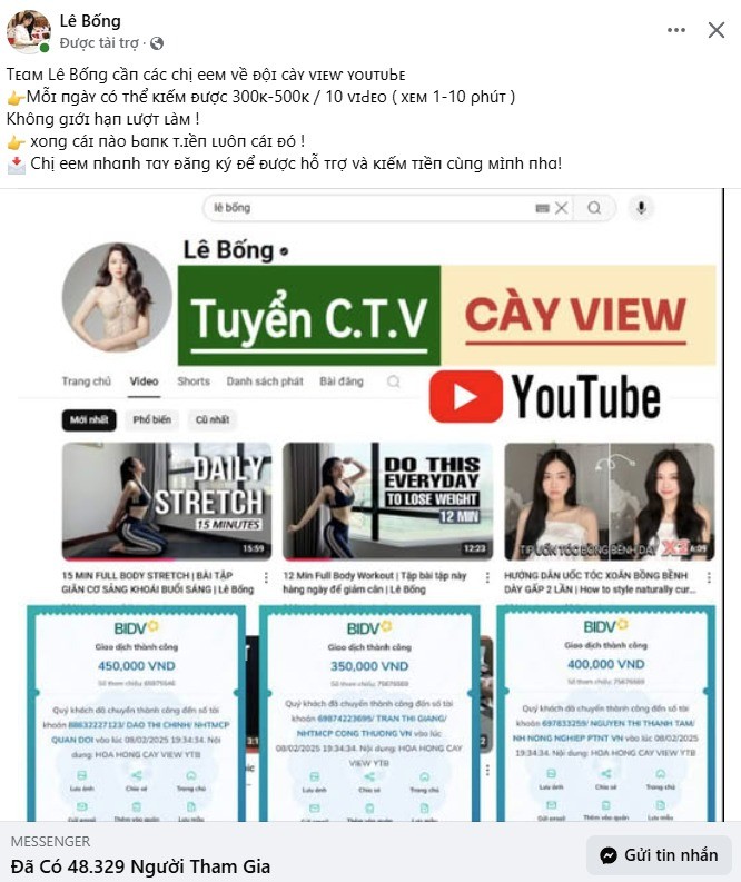 Le Bong ra canh bao, hinh anh ca nhan bi loi dung lua dao