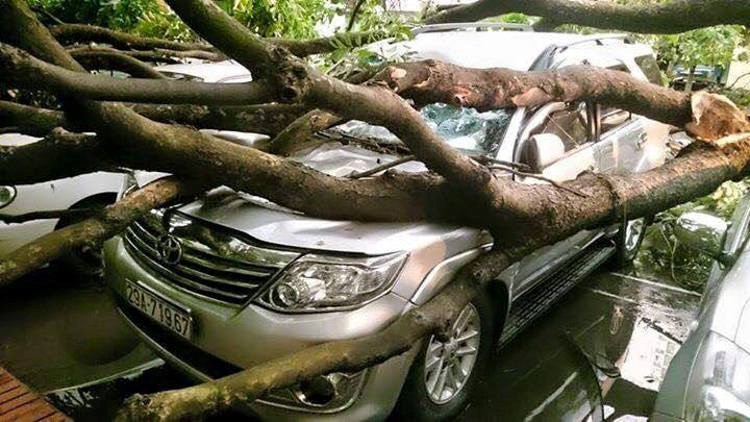 250 oto da bi hu hong trong sieu giong tai Ha Noi