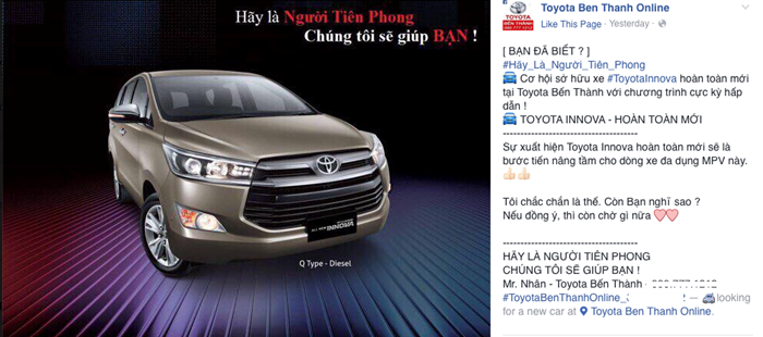 Toyota Innova 2016 se co gia gan 1 ty dong tai Viet Nam