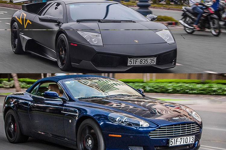 Bo doi sieu xe Aston Martin va Lamborghini tai Sai Gon