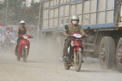 O nhiem khong khi tai pho Nhon o muc bao dong nhat