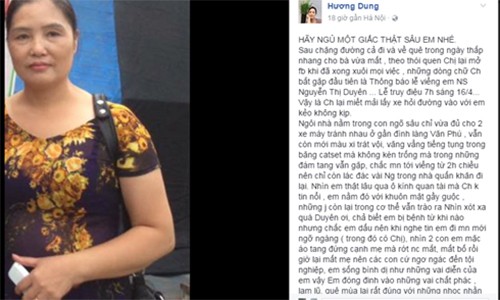 Sau NS Duy Thanh, nghe si Huong Duyen qua doi vi benh tat