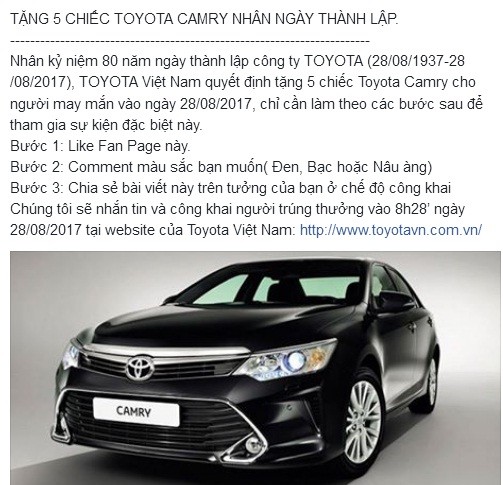 Hang chuc nghin nguoi dinh "qua lua" tang xe Toyota Camry-Hinh-2