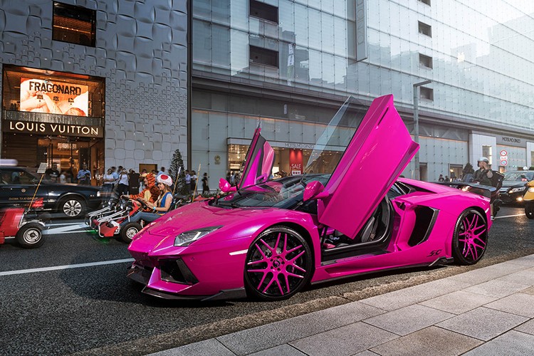 Sieu xe Lamborghini Aventador mau hong &quot;hang doc&quot; o Tokyo-Hinh-2