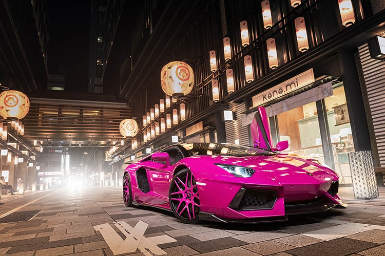 Sieu xe Lamborghini Aventador mau hong &quot;hang doc&quot; o Tokyo-Hinh-5