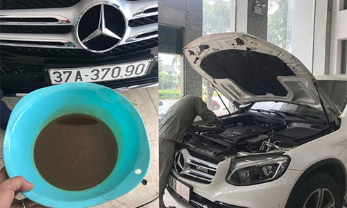 Xe Mercedes-Benz GLC bi nuoc “chui” vao vi sai truoc