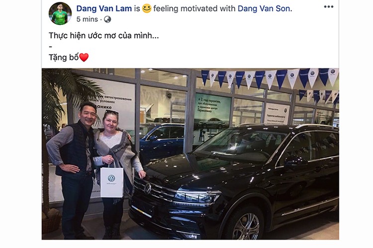 Thu mon Lam Tay mua xe Volkswagen Tiguan moi tang Bo