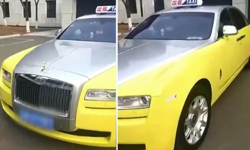 Rolls-Royce Ghost bi canh sat dieu tra vi chay taxi 