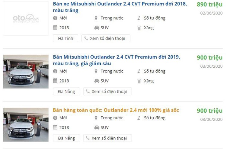 Mitsubishi Outlander 2.4 tai Viet Nam 