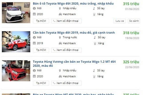 Toyota Wigo bat ngo duoc dai ly 