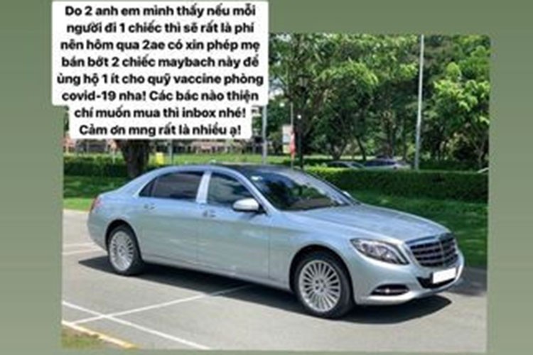 Rich kid Viet ban xe Maybach tien ty, ung ho quy vac-xin Covid-19-Hinh-2