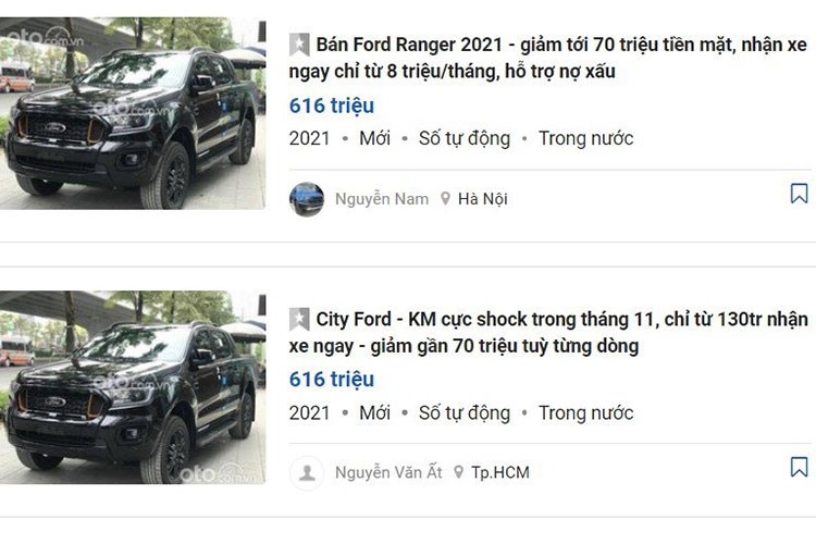 Ford Ranger XLS van dang giam toi 70 trieu dong tai dai ly