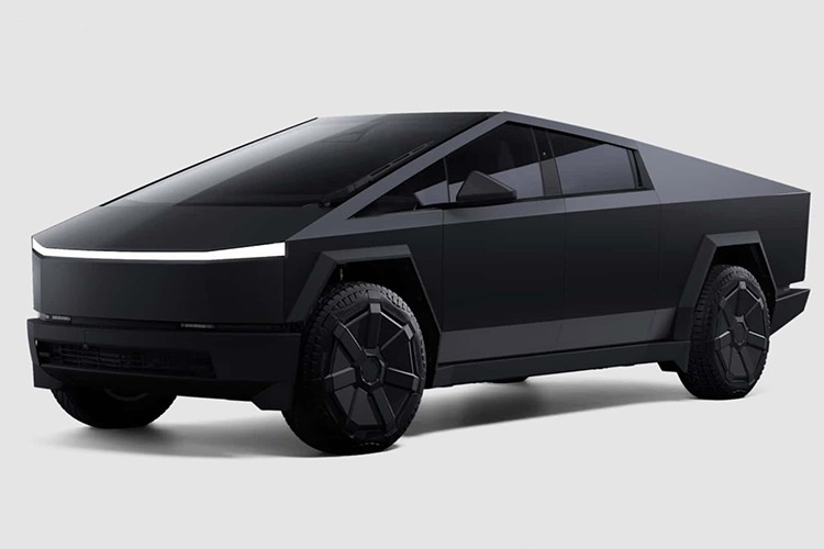 Ban tai dien Tesla Cybertruck 2024 ngoai that den mo xuat hien