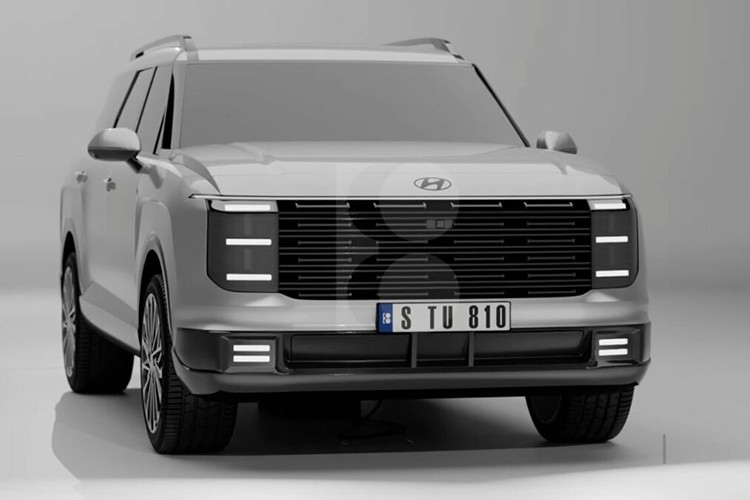 Hyundai Palisade 2025 lo dien, vuong vuc va 