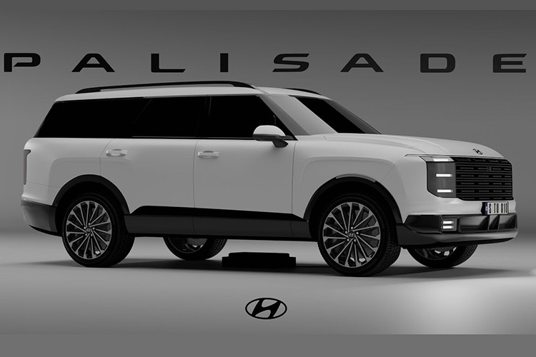 Hyundai Palisade 2025 lo dien, vuong vuc va 